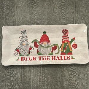 Novogratz Deck the Halls 100% Melamine Gnome Holiday Platter
